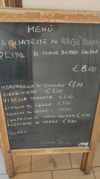Menu / carte de La Piola Del Generale à Ivrea