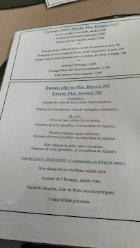 Menu du Auberge du Cheval Blanc à Sully-la-Chapelle