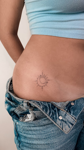 Explore apple tattoo ideas, creative tattoo ideas in New York, available at In Due Time Tattoo