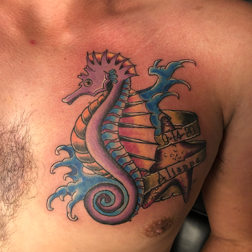 Explore dark humor tattoo ideas, creative tattoo ideas in Palm Harbor, available at Angry Owl Tattoo and Piercing