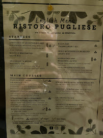 Restaurant Ristoro Pugliese à Bergamo (la carte)
