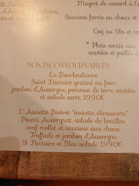 Restaurant Le Bistroquet à La Bourboule (la carte)