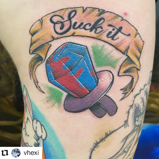 Explore rose idea tattoos, creative tattoo ideas in Rochester, available at Sacred Heart Studios