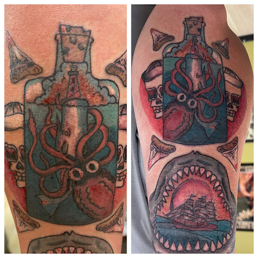 Explore kc chiefs tattoo ideas, creative tattoo ideas in Leominster, available at Forever Bold Tattoo Co