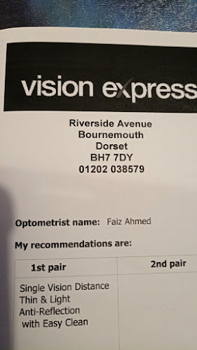 Reviews of Vision Express Opticians at Tesco - Bournemouth in Bournemouth - Optician