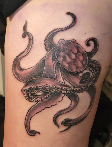 Explore money rose tattoo ideas, creative tattoo ideas in Rockport, available at Electric Sunset Tattoo