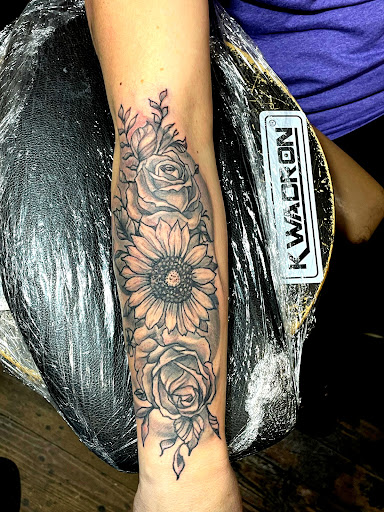 Explore fox racing tattoo ideas, creative tattoo ideas in Roanoke, available at RailYard INK