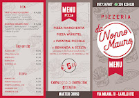 Menu / carte de Da Nonno Mauro Pizzeria à Lavello