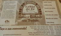 O Forno Do Leitāo do Zé à Maia menu
