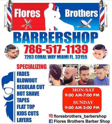 Barber Shop «Flores Brothers Barber Shop», reviews and photos, 7203 SW 24th St, Miami, FL 33155, USA
