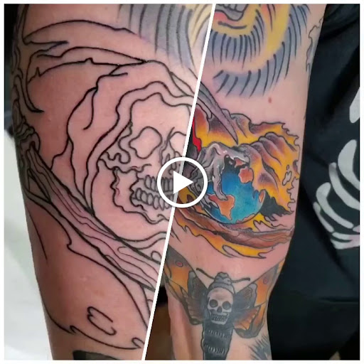 Explore kid name tattoo ideas, creative tattoo ideas in Libertyville, available at Lucky Seven Tattoo