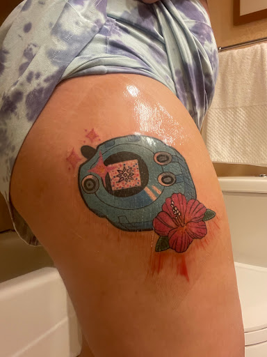 Explore butterfly thigh tattoo ideas, creative tattoo ideas in Honolulu, available at Aloha Tattoo Waikiki Hilton Hawaiian Village Rainbow Bazaar
