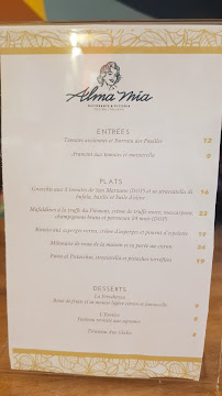 Carte du ALMA MÍA - Cucina Italiana à Biscarrosse