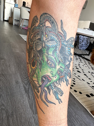 Explore woman leg tattoo ideas, creative tattoo ideas in Clearwater, available at Moniques Body Art