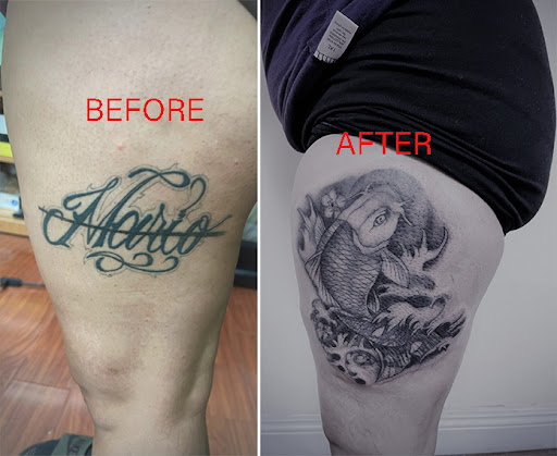 Explore tattoo cover up names ideas, creative tattoo ideas in Garden Grove, available at Anna Hang Tattoo