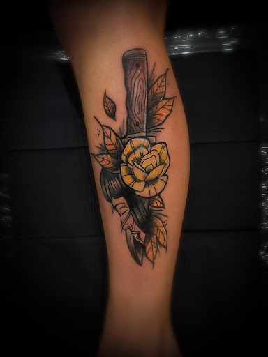 Explore one word tattoo ideas, creative tattoo ideas in Sheridan, available at BlackbearInk Studio LLC