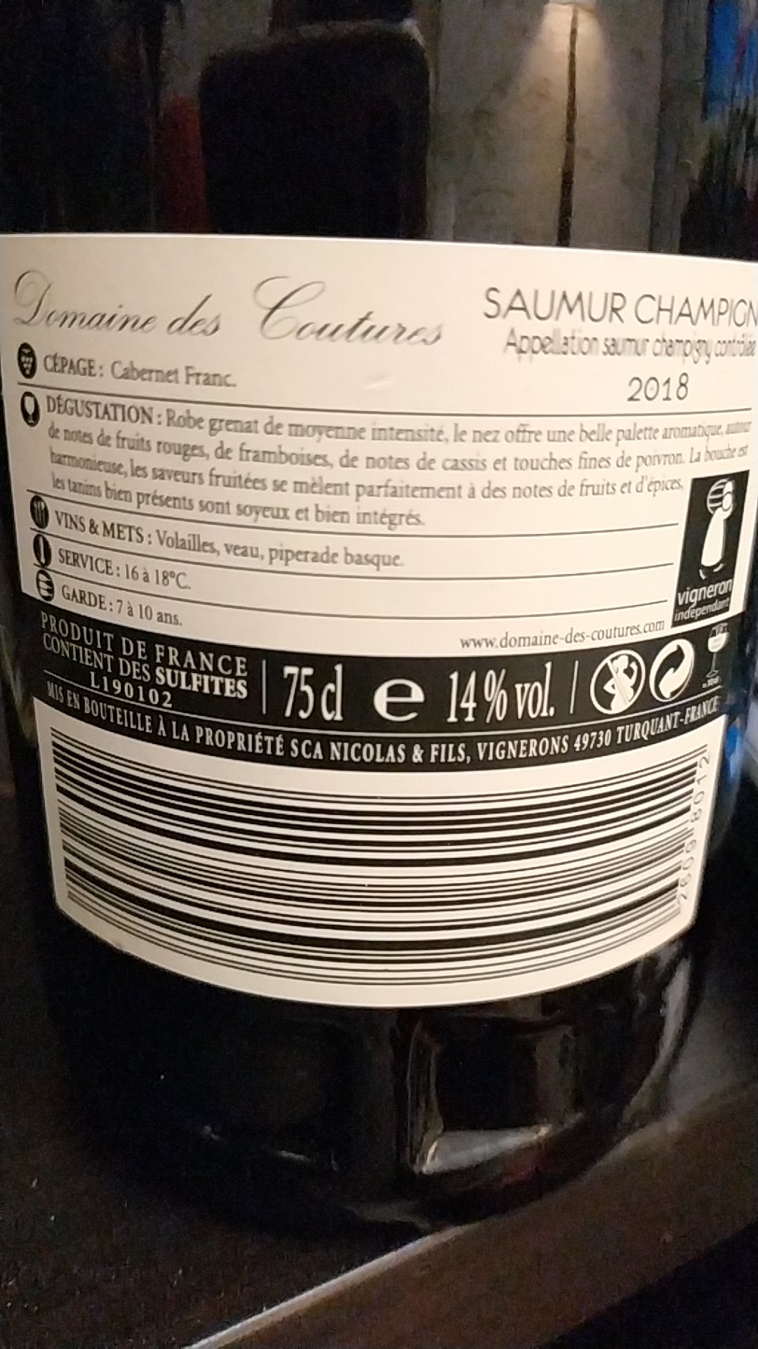 Photo n° 2 de l'avis de Caille. fait le 25/04/2020 à 19:03
