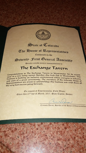 Irish Pub «The Exchange Tavern», reviews and photos, 11940 Bradburn Blvd, Westminster, CO 80031, USA