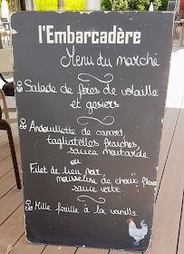 L'Embarcadère à Jassans-Riottier menu