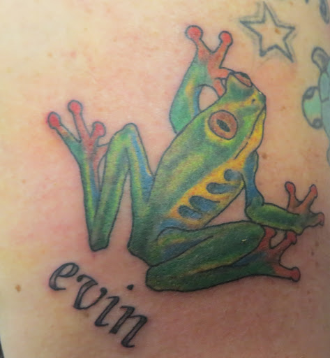 Explore male thigh tattoo ideas, creative tattoo ideas in Powell, available at AVALON COVE TATTOO