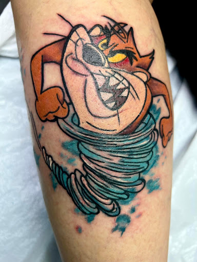 Explore mario bros tattoo ideas, creative tattoo ideas in Adrian, available at Good Life Tattoo Co.