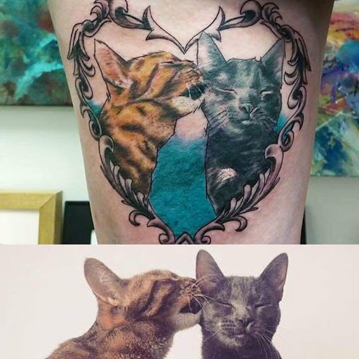 Explore gastric sleeve tattoo ideas, creative tattoo ideas in Flint, available at Black Eye Social Club Tattoo