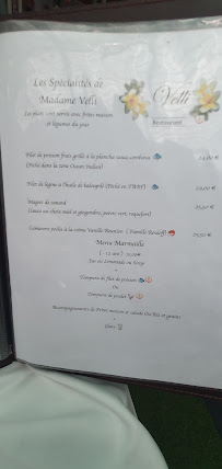 Restaurant Restaurant Velli à Saint-André (le menu)