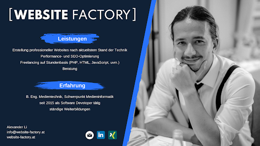 Website Factory by Alexander Li Neustift an der Lafnitz 227, 1, 7423 Neustift an der Lafnitz, Österreich