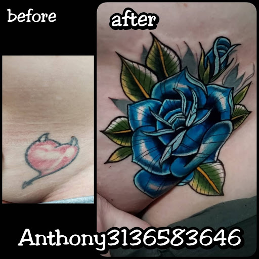 Explore men's shin tattoo ideas, creative tattoo ideas in Warren, available at Dark Horse Tattoo Co. LLC.