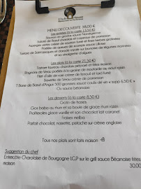 Carte du Restaurant La Forteresse à Thoury-Férottes