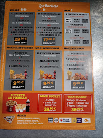 Menu du CHICKEN BURGER à Lure