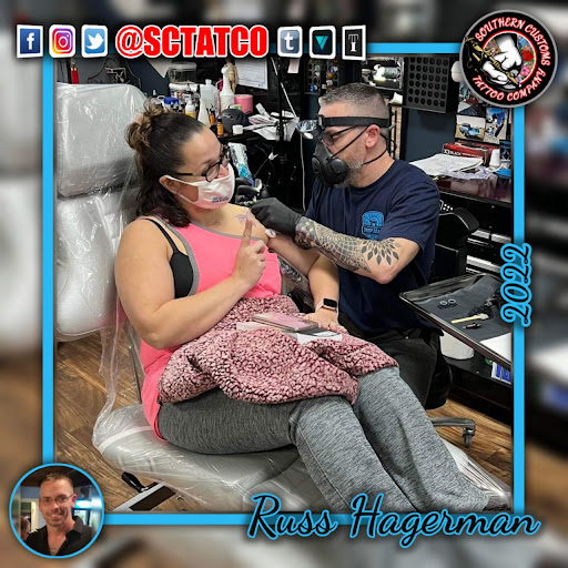Explore tattoo outline ideas, creative tattoo ideas in Fayetteville, available at Southern Customs Tattoo Company