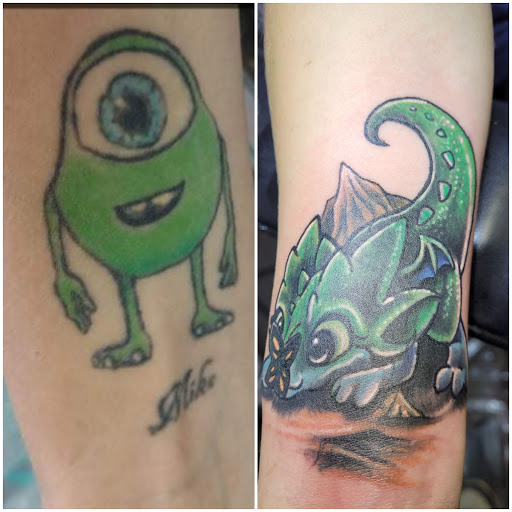 Explore family tattoos ideas, creative tattoo ideas in Angola, available at Hoodlum Ink