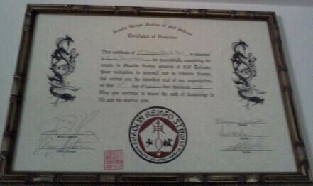 Order of Shaolin Kempo.