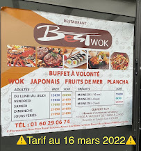 Menu du Best Wok - Restaurant à volonté à Roissy-en-Brie