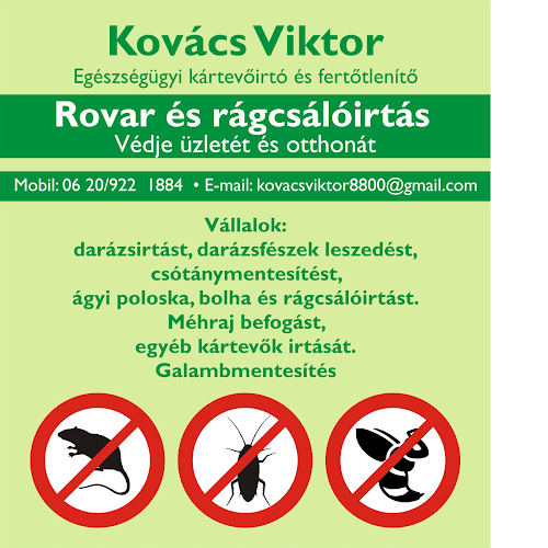 Értékelések erről a helyről: Kovács Viktor Ev. Eü. Gázmester, kártevőirtó és fertőtlenítő, Nagykanizsa - Kártevőirtás