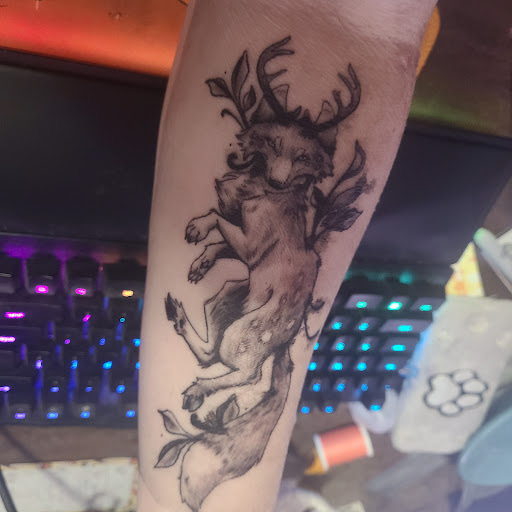 Explore side leg tattoo ideas, creative tattoo ideas in Prescott, available at Modern Craft Tattoo