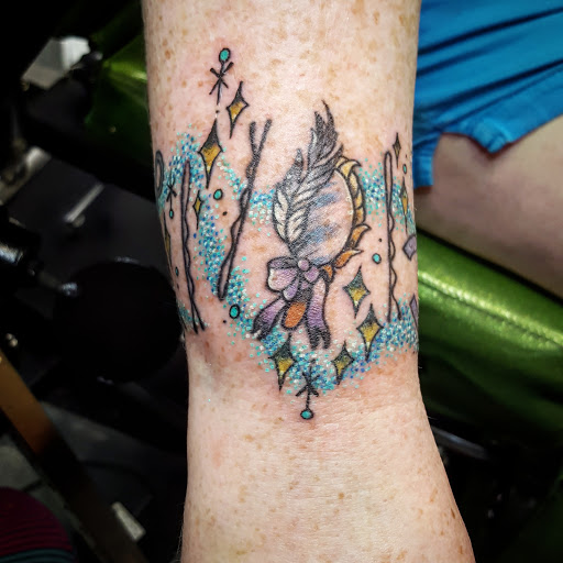 Explore bandana tattoo ideas, creative tattoo ideas in Three Rivers, available at Portfolio Ink, LLC