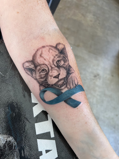 Explore thigh tattoo ideas, creative tattoo ideas in Leola, available at Sweet Omens