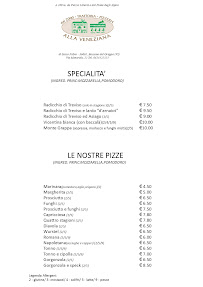 Menu du Trattoria Alla Veneziana à Bassano del Grappa