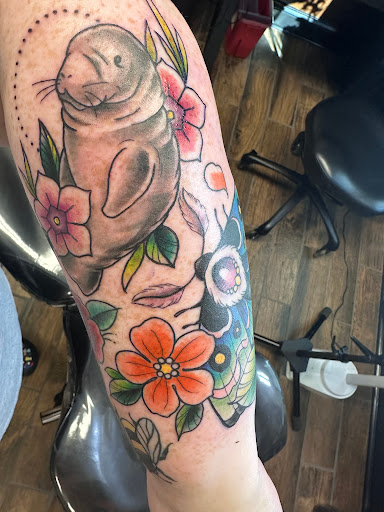 Explore saint tattoo ideas, creative tattoo ideas in Hinesville, available at Dark Horse Art Studios