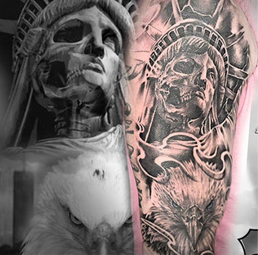 Explore cowboy boot tattoo ideas, creative tattoo ideas in Fort Myers, available at Loyal 2 The Coil Tattoos & Piercings (Edison Mall Location Entrance F)