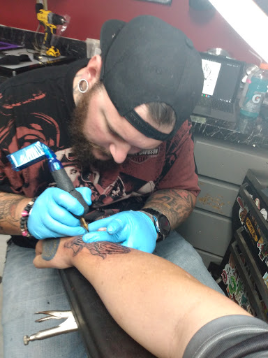 Explore tattoo collage ideas, creative tattoo ideas in Zephyrhills, available at Lions Den Tattoo Company