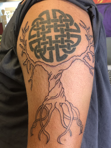 Explore long thin tattoo ideas, creative tattoo ideas in Harrisonburg, available at Liberty Street Tattoos