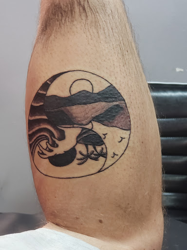 Explore star sleeve tattoo ideas, creative tattoo ideas in Kailua Kona, available at K Town Tattoo