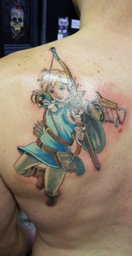 Explore mens angel tattoo ideas, creative tattoo ideas in Chattanooga, available at Inked Expressions