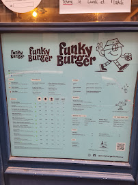 Restaurant de hamburgers Funky Burger à Bordeaux (le menu)