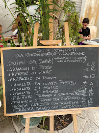 Menu du Osteria Donna Luisa à Scicli