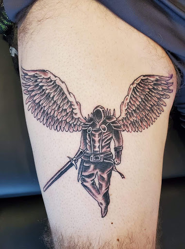 Explore gemini tattoo ideas for men, creative tattoo ideas in Independence, available at Time Machine Tattoo