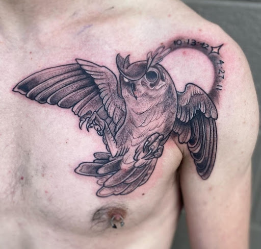 Explore celestial tattoo ideas, creative tattoo ideas in Spokane, available at Feel Good Ink